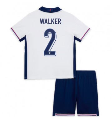England Kyle Walker #2 Hemmakläder Barn EM 2024 Kortärmad (+ Korta byxor)